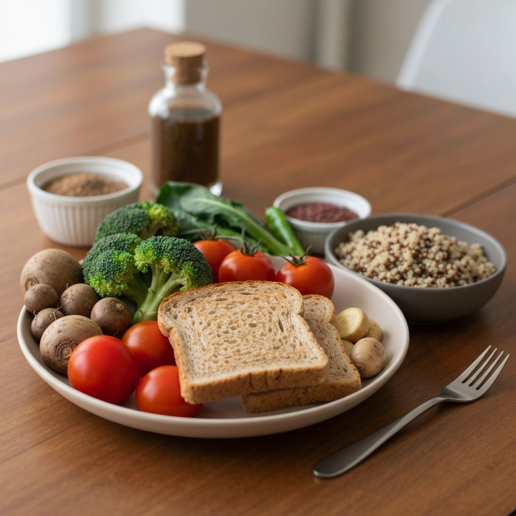 Healthy meal preparation and active lifestyle